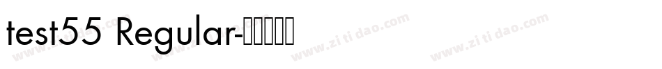 test55 Regular字体转换